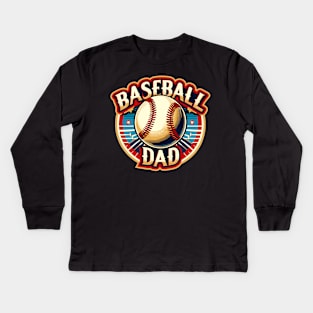 Baseball Dad Kids Long Sleeve T-Shirt